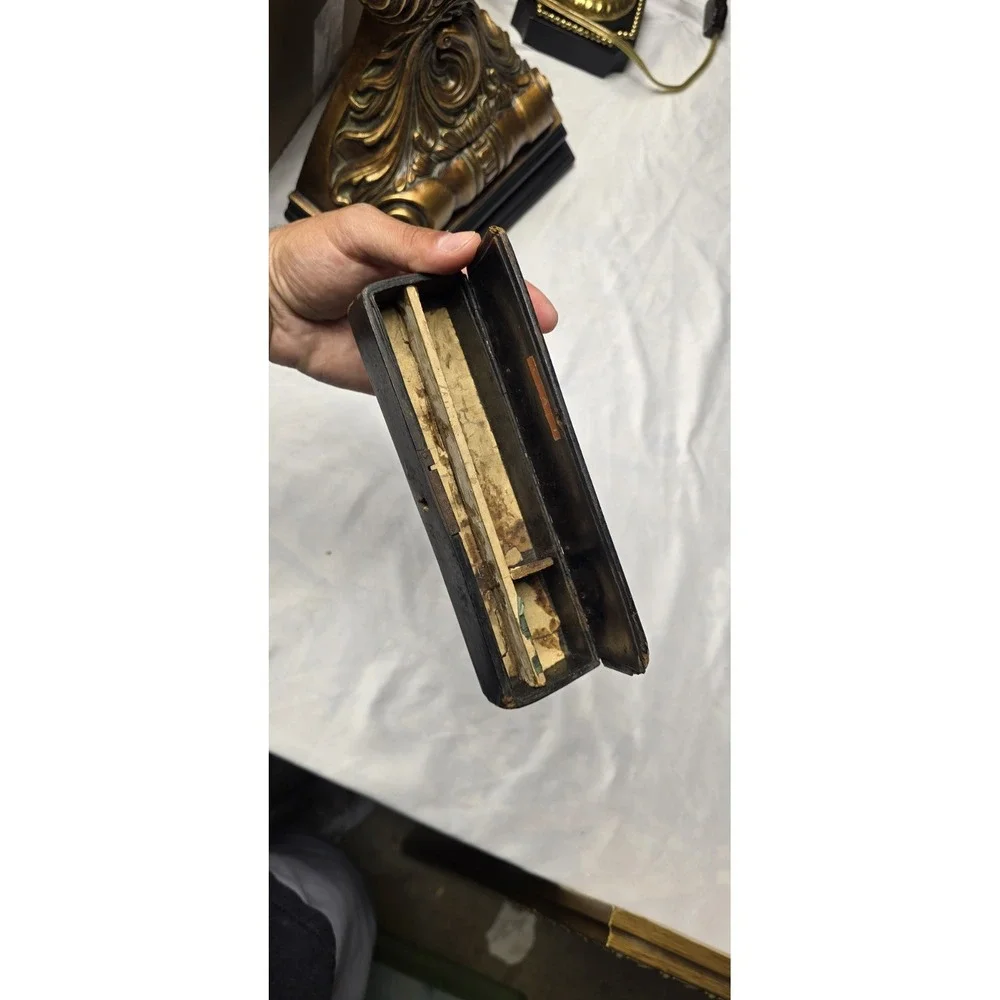 Vintage Chinese Wooden Pencil Case